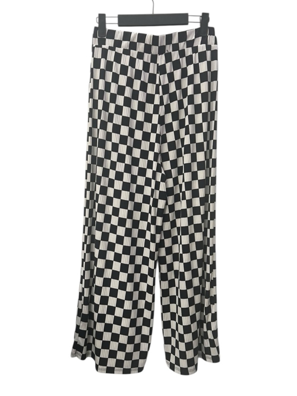 Lala Lex Ribbed Playsuit in Black + White Checkerboard - Picture 6 of 8